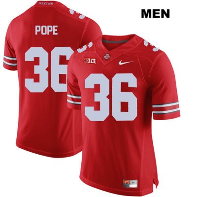 Men's NCAA Ohio State Buckeyes K'Vaughan Pope #36 College Stitched Authentic Nike Red Football Jersey KI20U70MG
